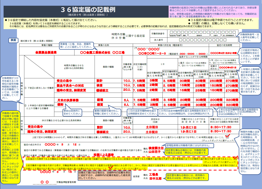 3月9日 36協定届の新様式について - 福岡の社会保険労務士法人サムライズ